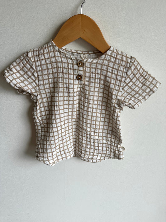 Checkered Muslin T-shirt / 18m