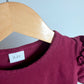 Burgundy Ruffle Sleeve Top / 2T
