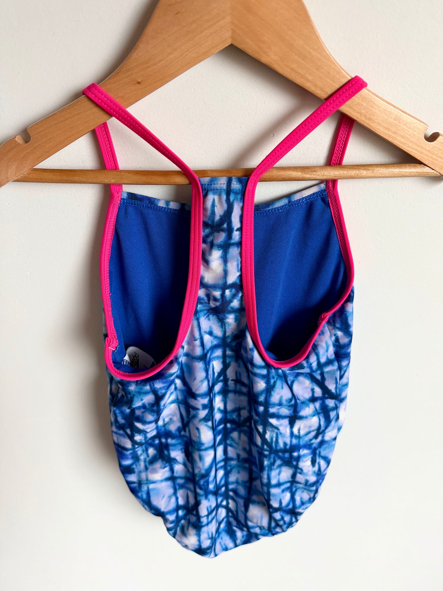 Speedo Blue with Pink Trim Swimsuit / 5 years