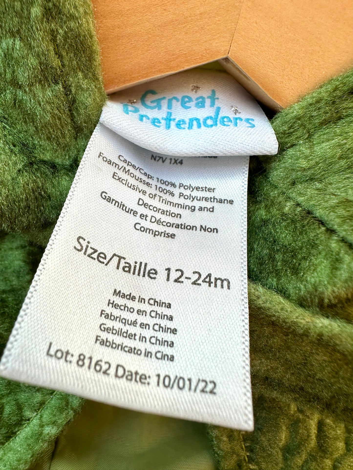 Dino Hooded Poncho / 12-24m