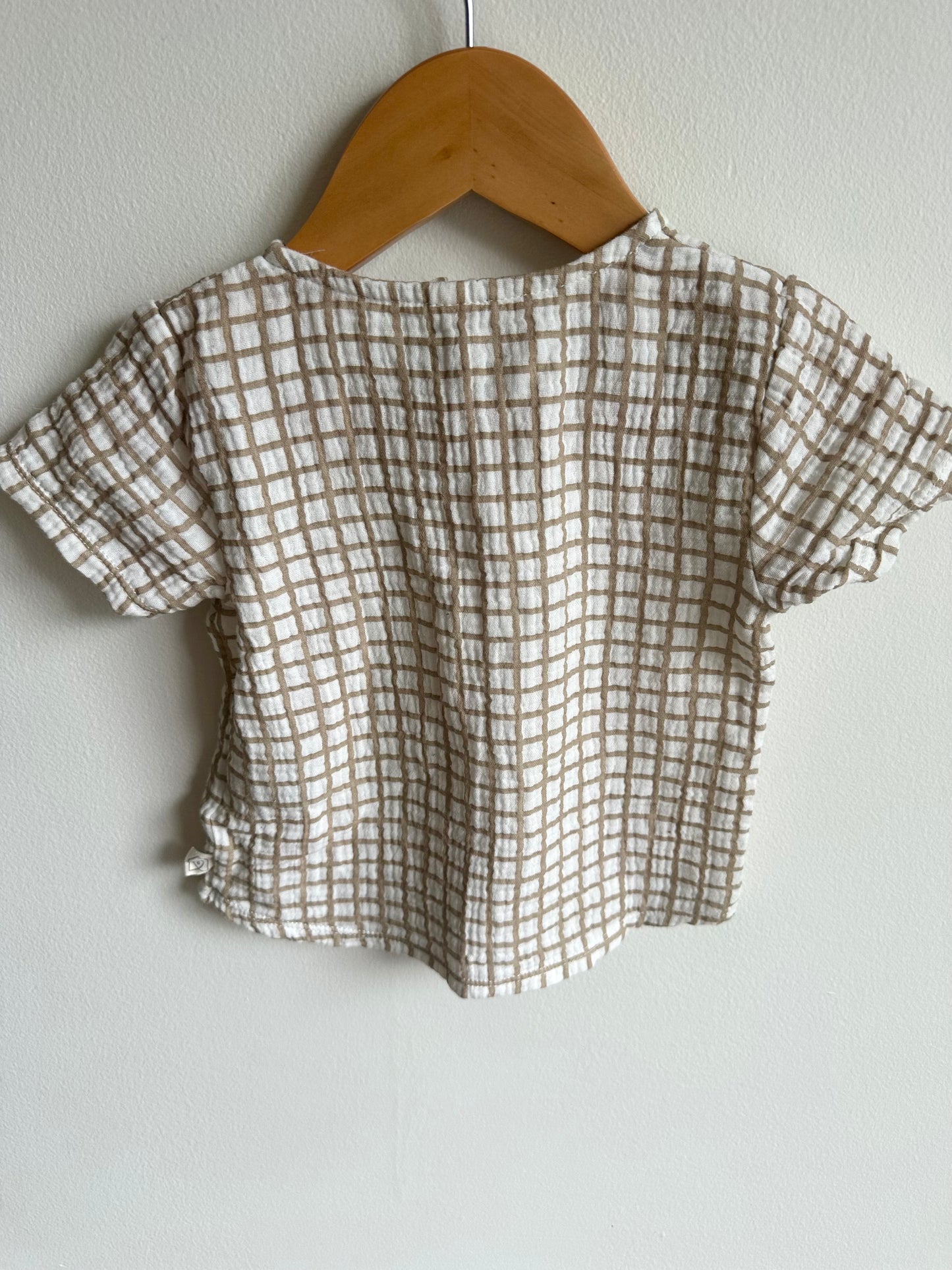 Checkered Muslin T-shirt / 18m