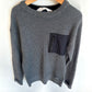 H&M Grey Knit Pocket Long Sleeve / 8-10 years
