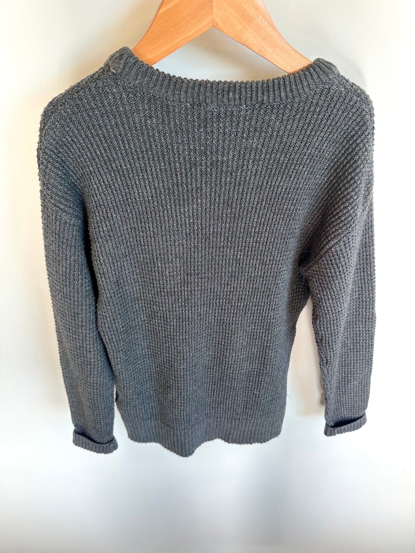 H&M Grey Knit Pocket Long Sleeve / 8-10 years