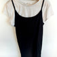 H&M Black Rib Dress with White T-shirt / 10-12 years