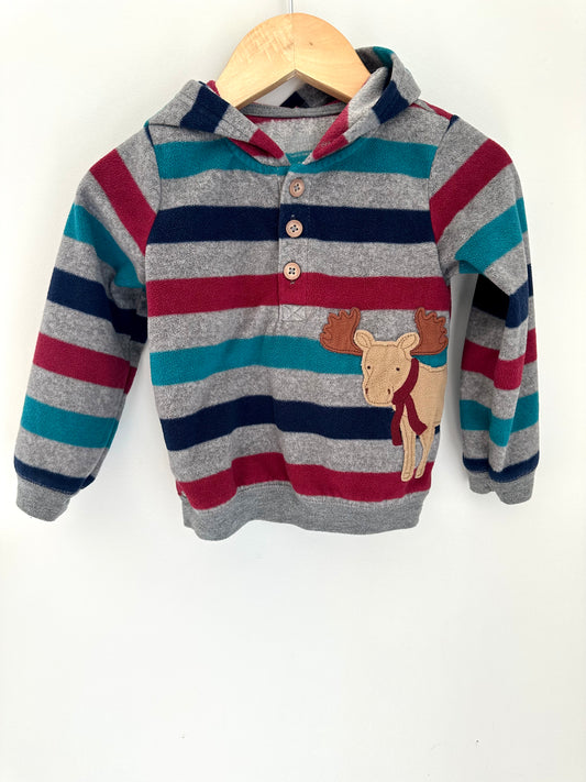 Fleece Striped Moose Longsleeve / 24m