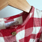 Red Checkered Jumpsuit / 9-12m