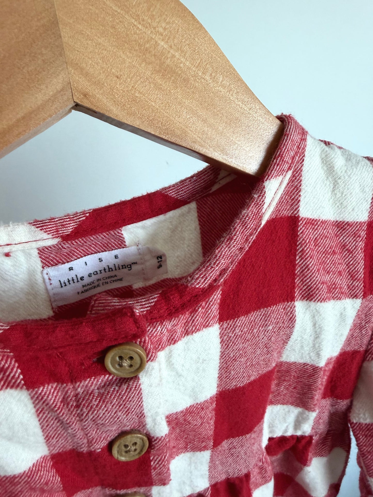 Red Checkered Jumpsuit / 9-12m