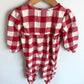 Red Checkered Jumpsuit / 9-12m