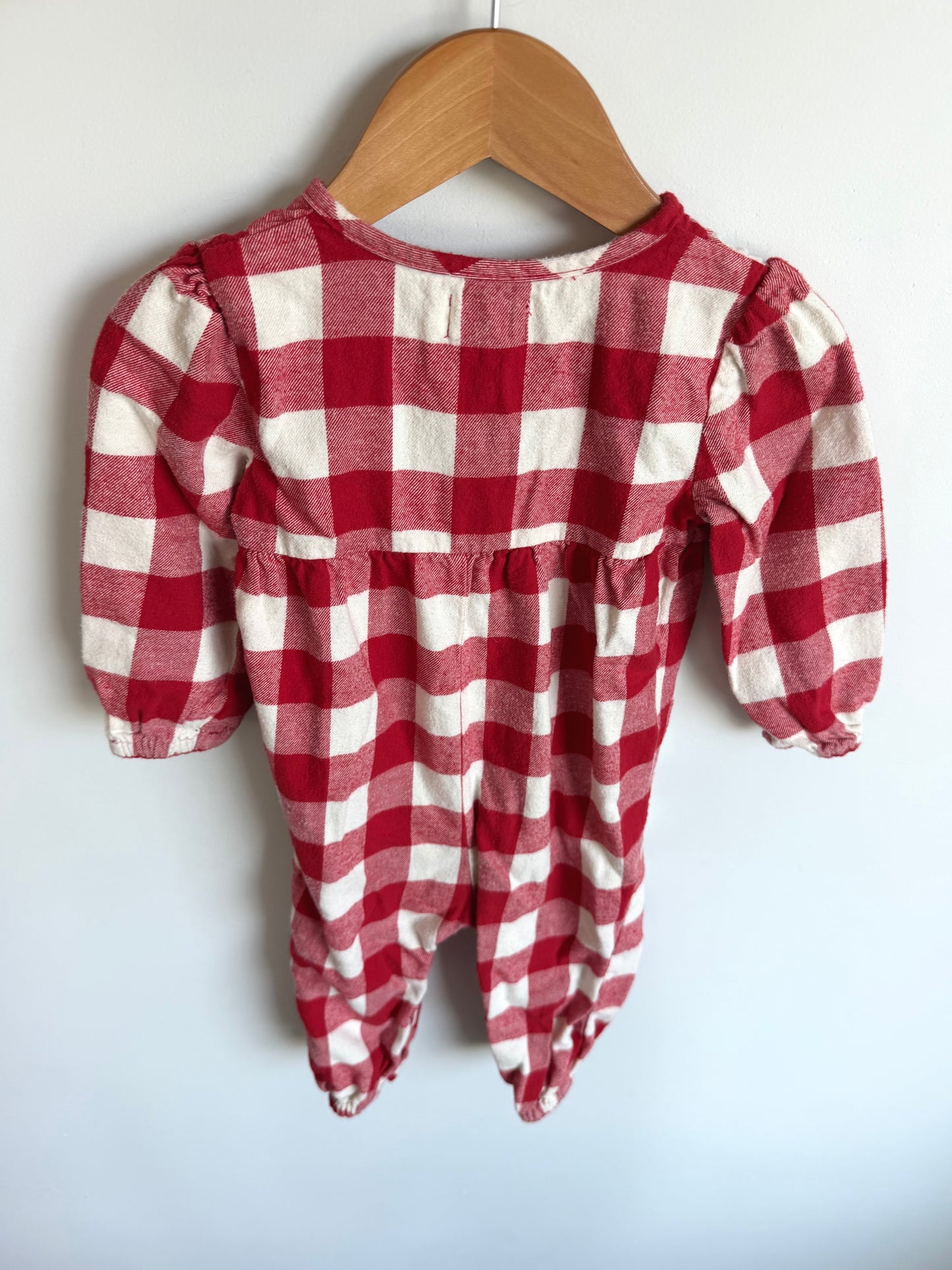 Red Checkered Jumpsuit / 9-12m