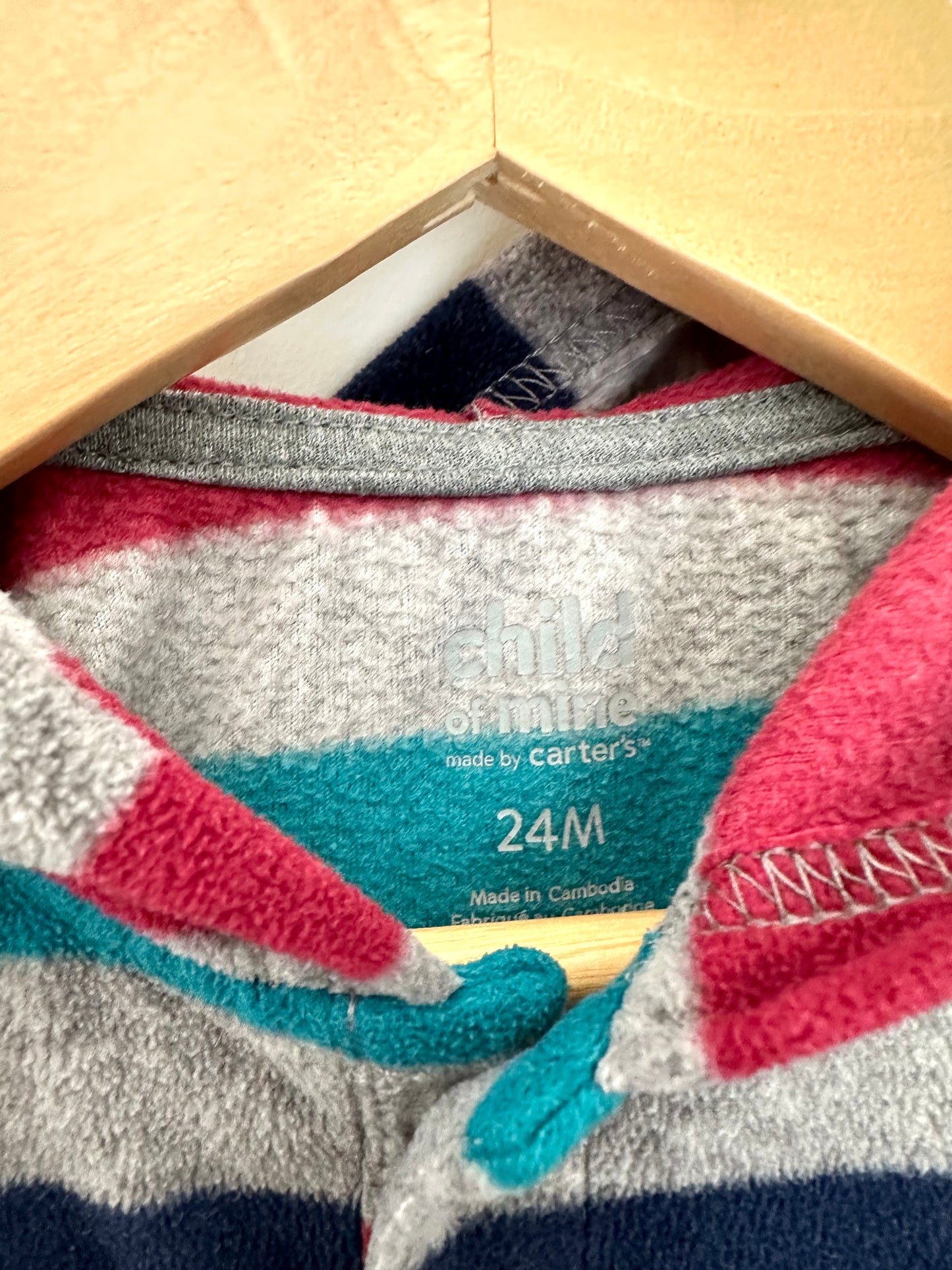 Fleece Striped Moose Longsleeve / 24m