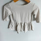Jax + Lennon White Peplum Dress / 12-18m