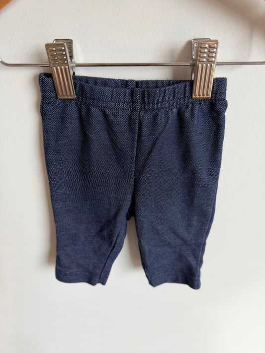 Chambray Dark Leggings / 3-6m
