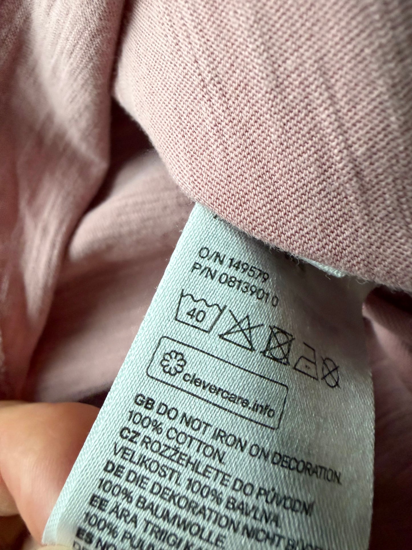 H&M Pink Ruffle Long Sleeve Top / 18m