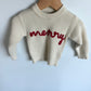 Merry Cream Sweater  / 6-12m