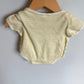 Yellow Striped Cotton Bodysuit / 0-3m
