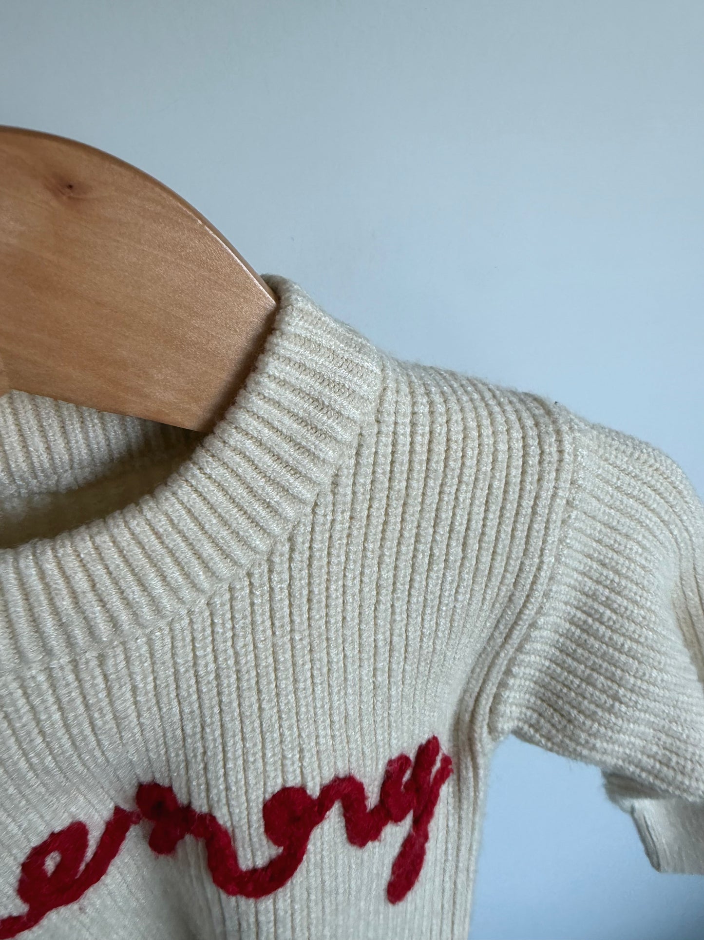 Merry Cream Sweater  / 6-12m