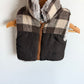 Brown Checkered Vest / 6-12m?