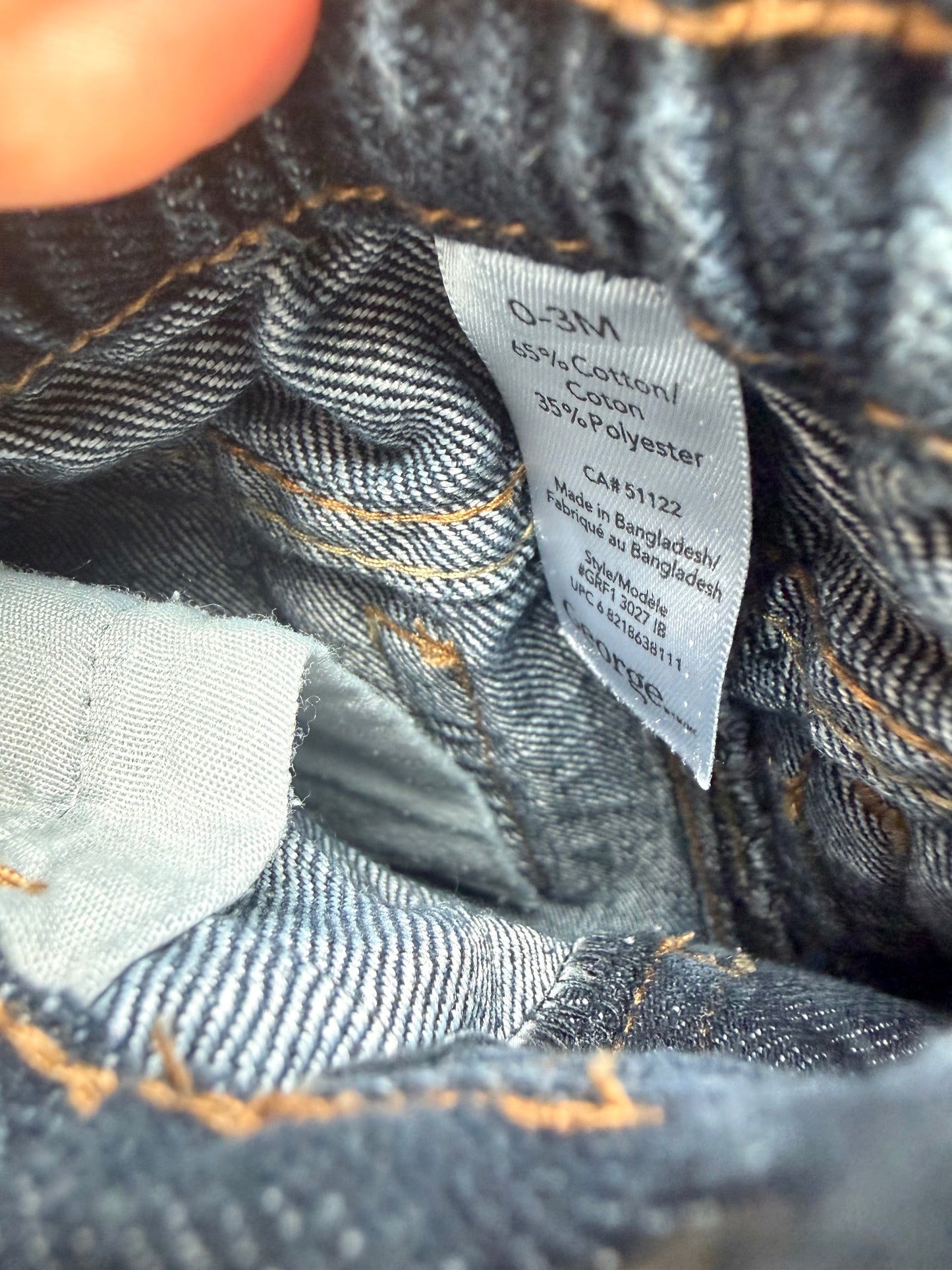 Dark Wash Blue Jeans / 0-3m