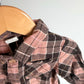 Brown + Pink Plaid Top / 9-12m