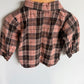 Brown + Pink Plaid Top / 9-12m