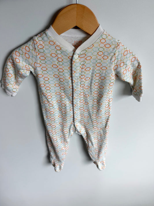 Dot Colored Snap Sleeper / 3-6m