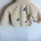 Embroidered Flower Cream Coat / 6-12m