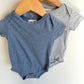 Blue Bodysuits (2) / 3-6m