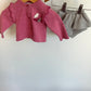 Mayoral Blush Knit Cardigan + Ruffle Shorties Set / 4-6m