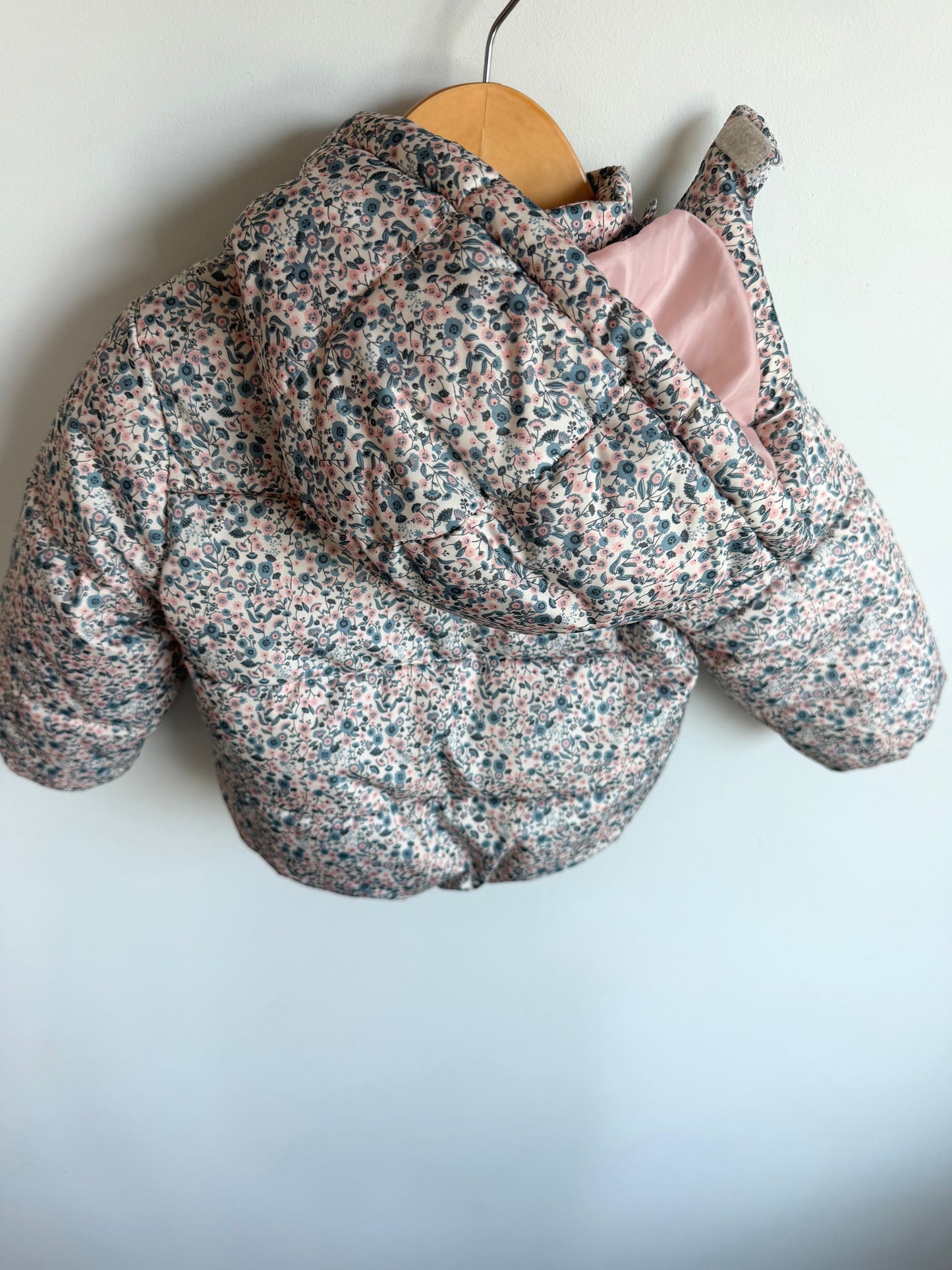 H&M Floral Removable Hood Jacket / 6-9m
