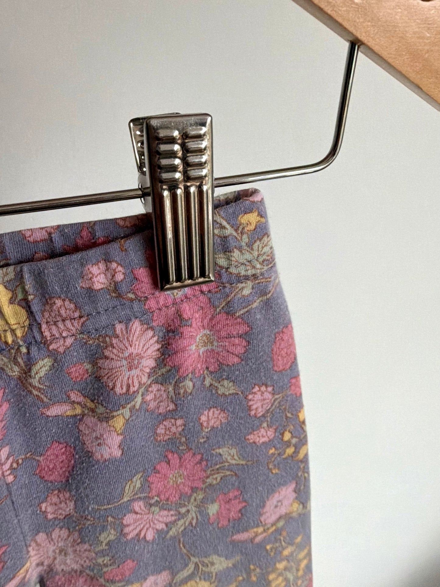 Lavender Floral Leggings / 4-5 years