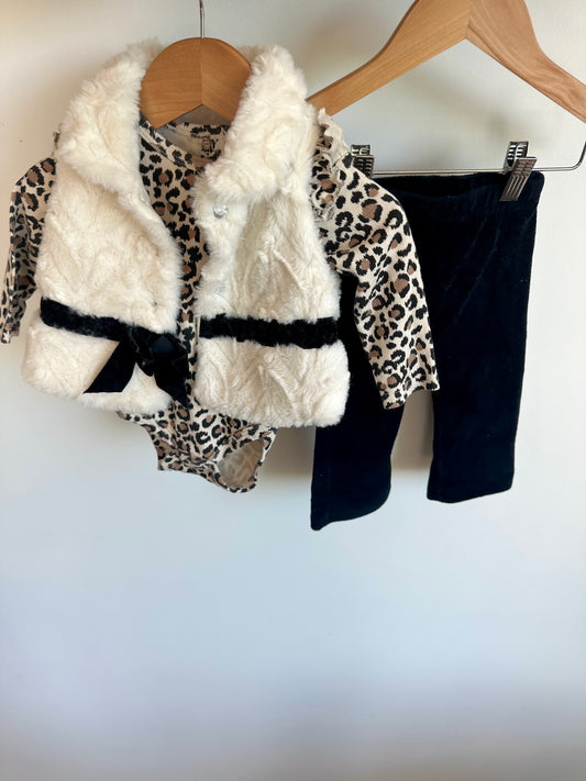 Rachel Zoe 3 Piece - Bodysuit, Vest + Pants / 6-9m