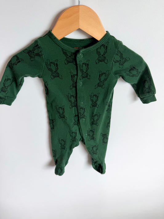 Dog Green Sleeper / 0-3m