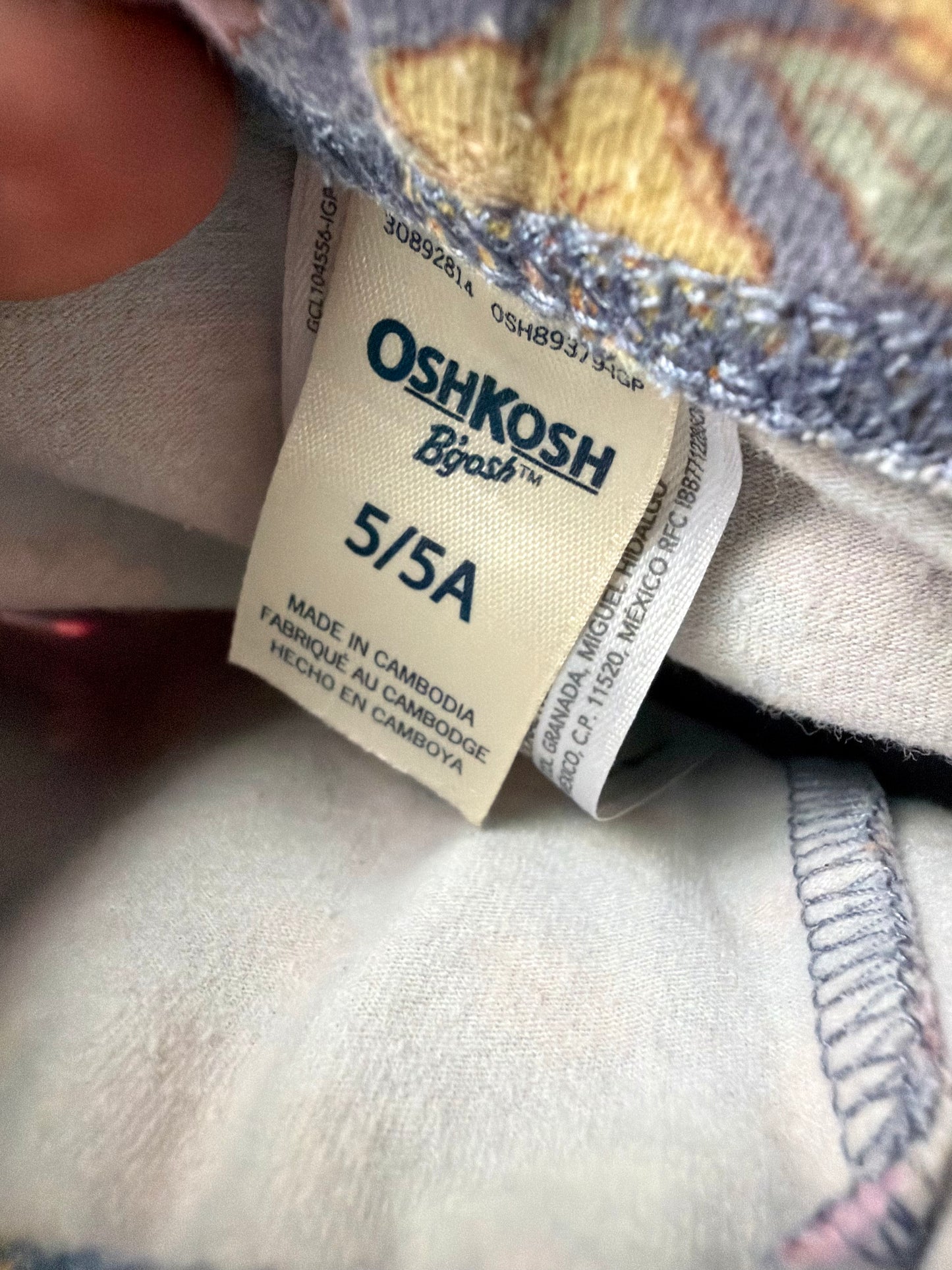Lavender Floral Leggings / 4-5 years