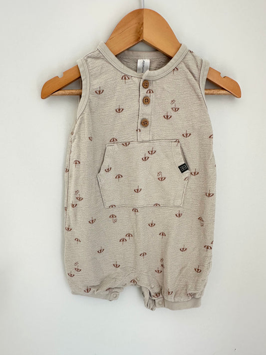 Tan Umbrella Romper / 18m