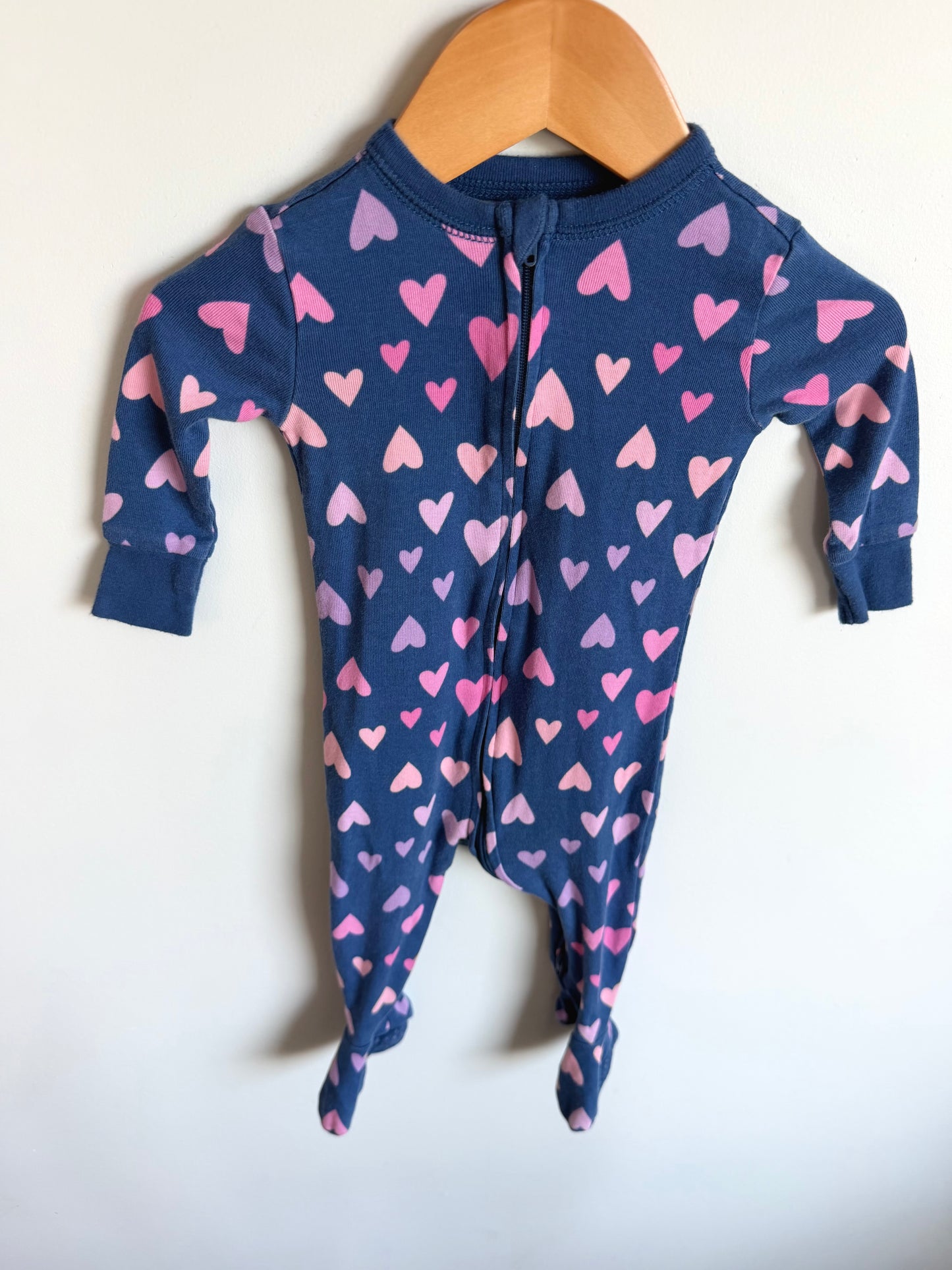 Heart Footed Blue Sleeper / 6-12m