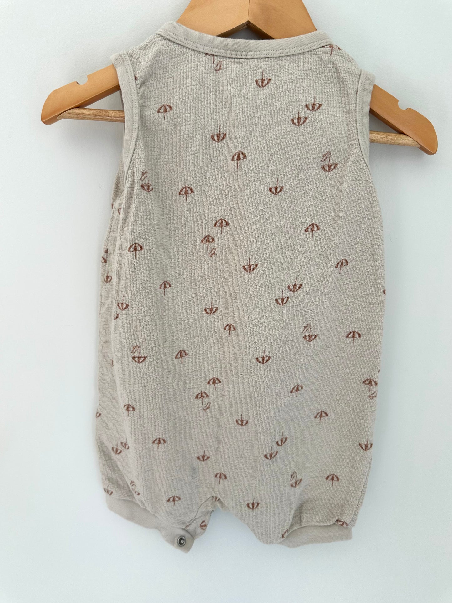 Tan Umbrella Romper / 18m