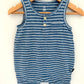 Gap Blue Striped Romper / 12-18m