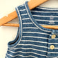 Gap Blue Striped Romper / 12-18m
