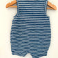 Gap Blue Striped Romper / 12-18m