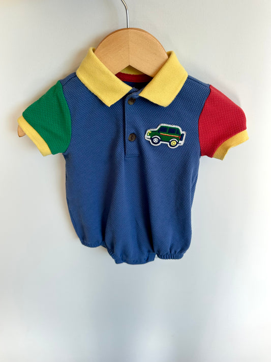 Color Blocked Colored Bodysuit / 3-6m