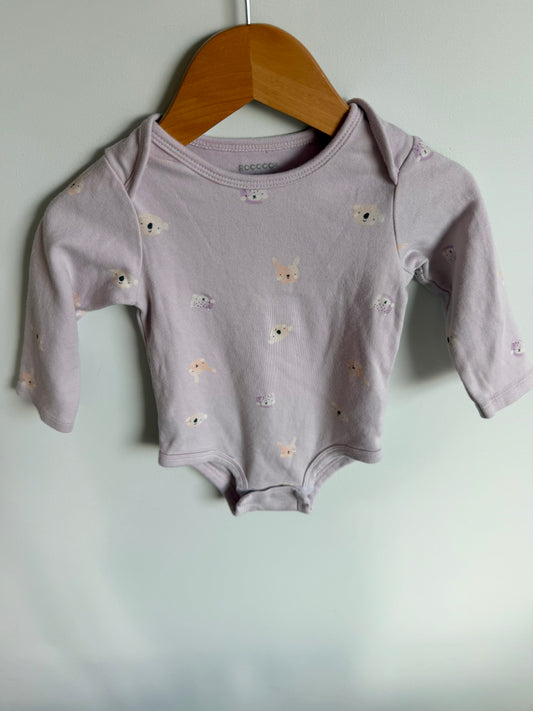 Animal Faces Bodysuit / 18m