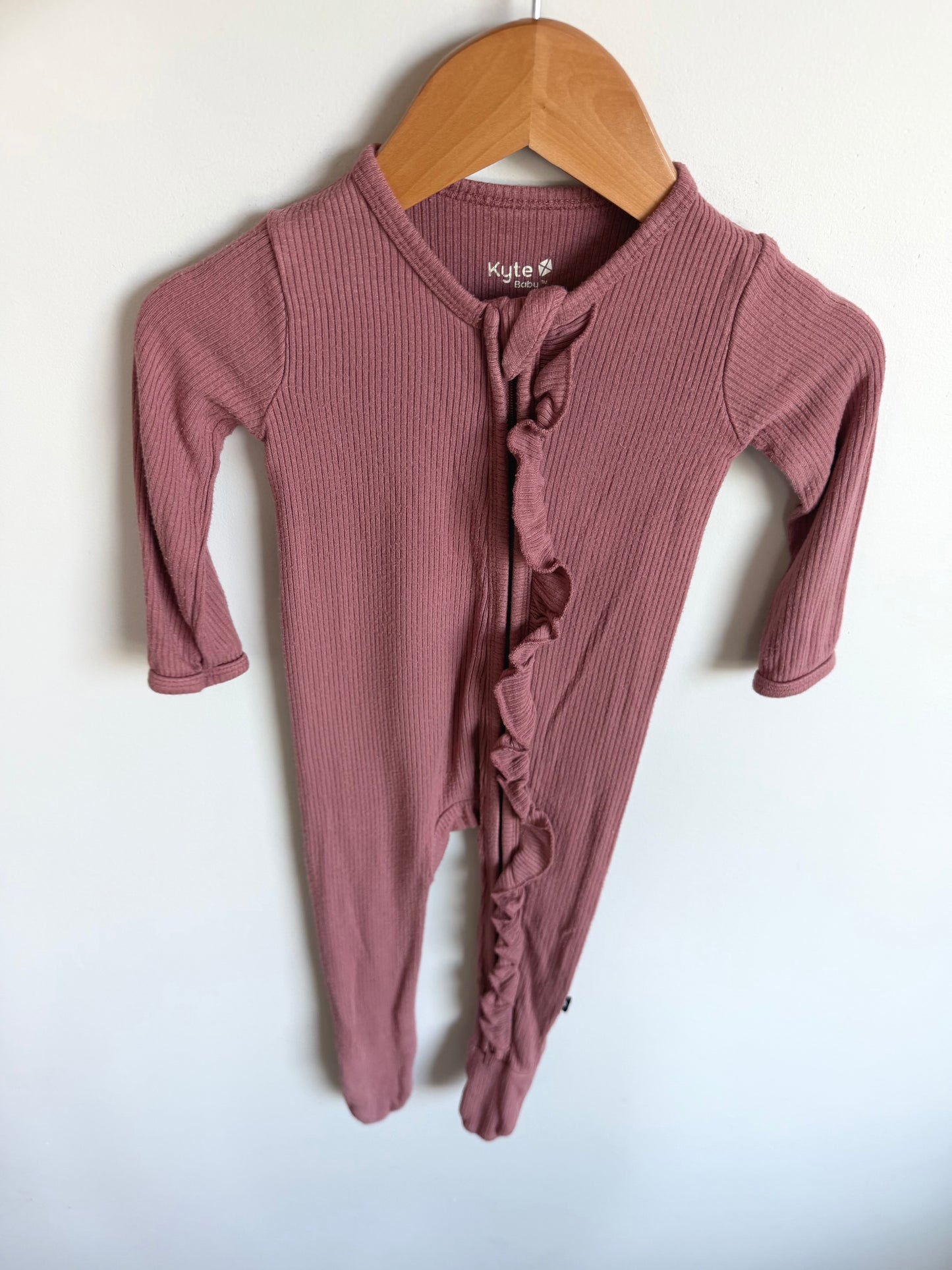 Kyte Ribbed Rouge Bamboo Sleeper / 6-12m