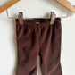 Slightly Flared Brown Fleece Pants / 9m