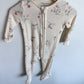 Angel Dear Floral Cream Bamboo Sleeper / 6-12m