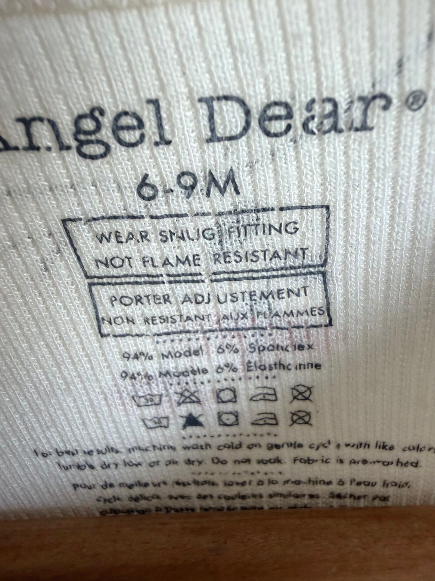 Angel Dear Floral Cream Bamboo Sleeper / 6-12m