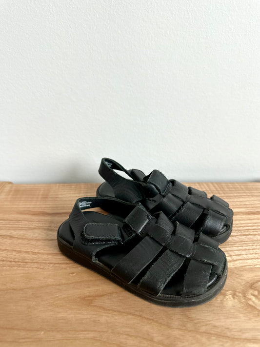 Black Strap Velcro Sandals / Size 6 Toddler
