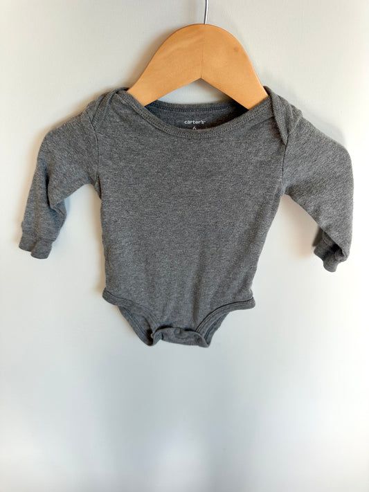 Grey Long Sleeve Bodysuit / 6m