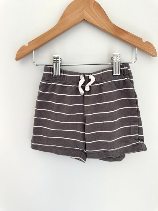 Grey Striped Shorts / 18m