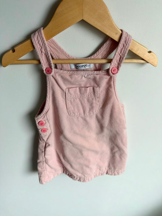 Pink Cotton Overall Dress / 24m