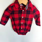 Checkered Red Collared Bodysuit / 6m